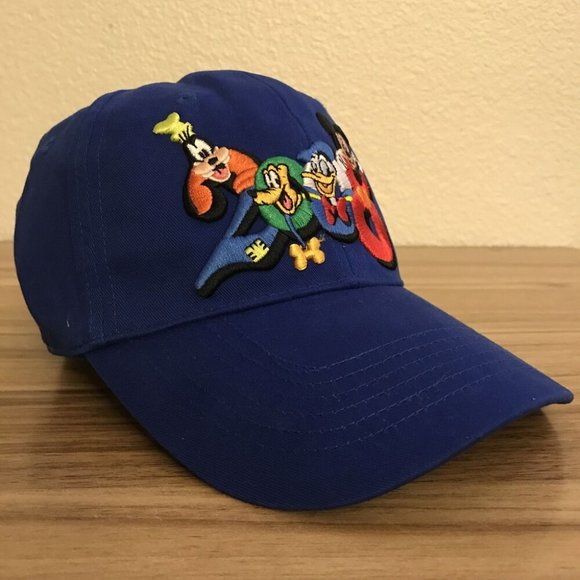 2008 Youth Size Blue Disney Disneyland Resort Hat Mickey Donald Goofy Pluto. - Picture 2 of 5